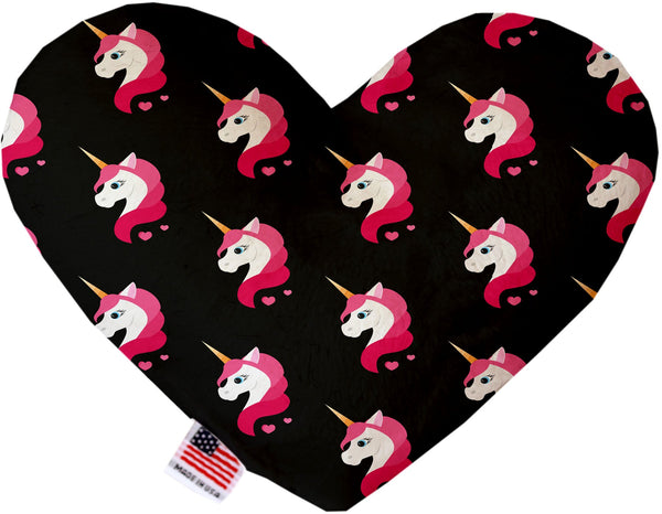 Pretty Pink Unicorns Inch Canvas Heart Dog Toy