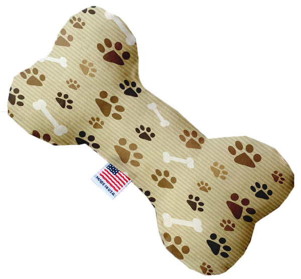 Mocha Paws And Canvas Bone Dog Toy