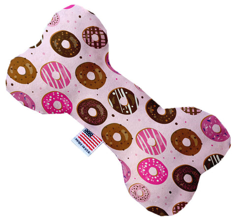 Pink Donuts Inch Canvas Bone Dog Toy