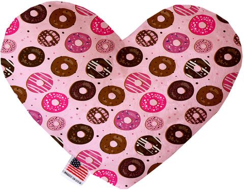 Pink Donuts Inch Canvas Heart Dog Toy