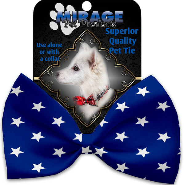 Blue Stars Pet Bow Tie Collar Accessory With Velcro