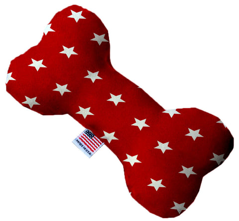 Red Stars Inch Canvas Bone Dog Toy