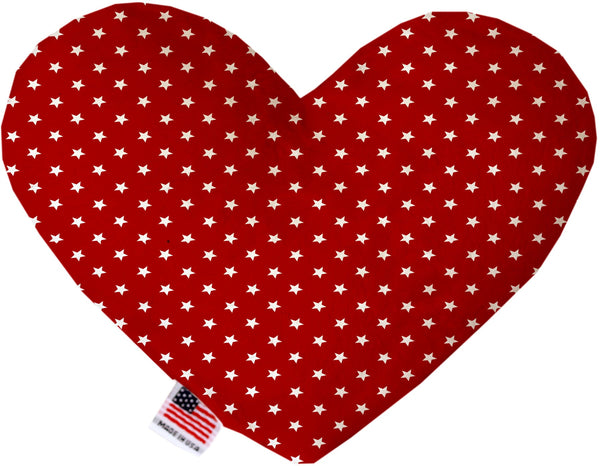 Red Stars Inch Canvas Heart Dog Toy