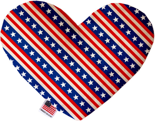 Stars And Stripes Inch Canvas Heart Dog Toy