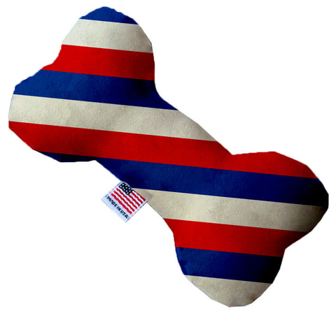 Patriotic Stripes Inch Canvas Bone Dog Toy