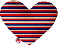 Patriotic Stripes Inch Canvas Heart Dog Toy