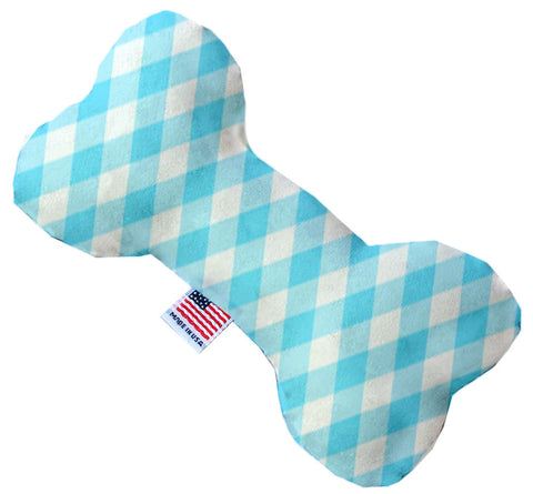 Baby Blue Plaid Stuffing Free Bone Dog Toy