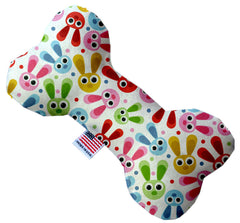 Funny Bunnies Inch Canvas Bone Dog Toy