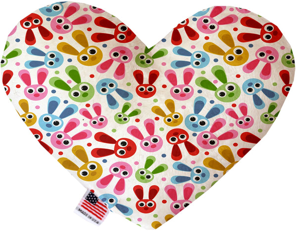 Funny Bunnies Inch Canvas Heart Dog Toy