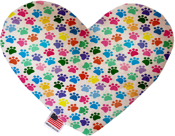 Confetti Paws Inch Canvas Heart Dog Toy