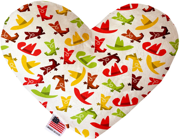 Cowboys Inch Canvas Heart Dog Toy