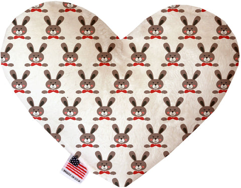 Dapper Rabbits Inch Canvas Heart Dog Toy