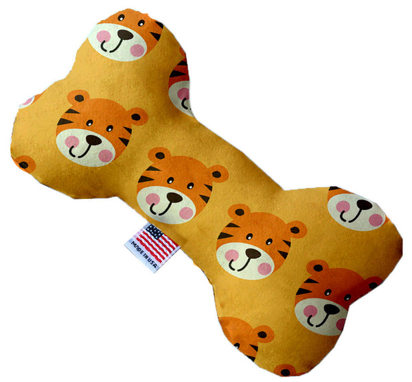 Tally The Tiger Inch Canvas Bone Dog Toy