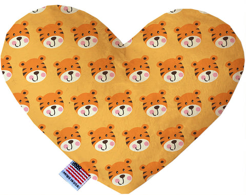 Tally The Tiger Inch Canvas Heart Dog Toy