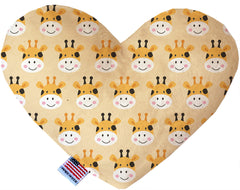 Georgie The Giraffe Inch Canvas Heart Dog Toy