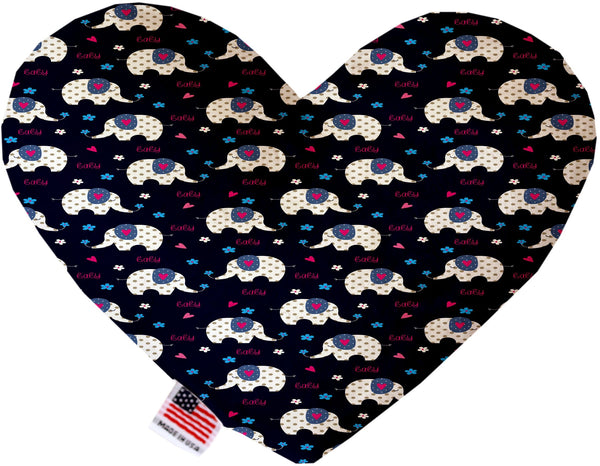 Baby Elephants Canvas Heart Dog Toy