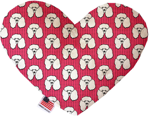 Pretty Poodles Inch Canvas Heart Dog Toy