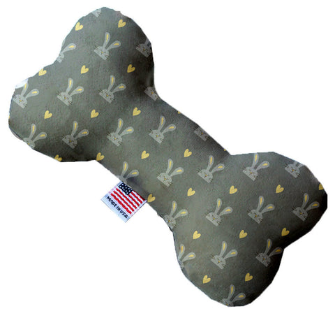 Gray Bunnies Inch Canvas Bone Dog Toy