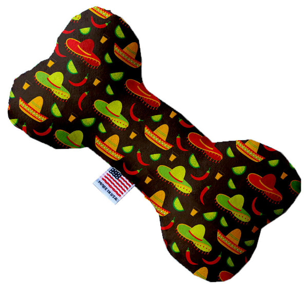 Sombreros Inch Canvas Bone Dog Toy