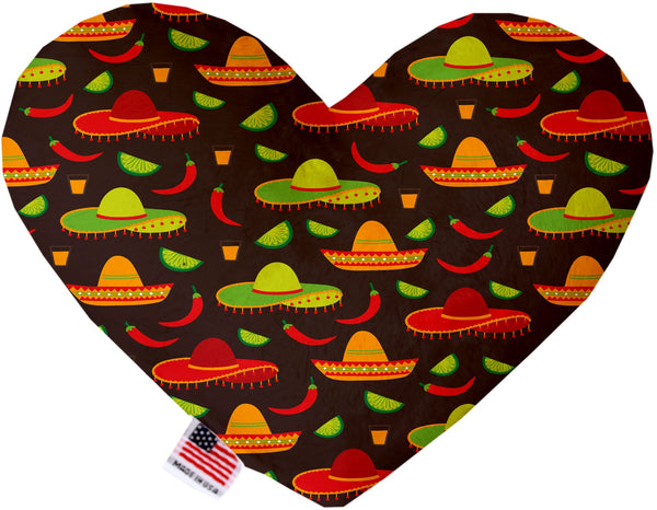 Sombreros Inch Canvas Heart Dog Toy