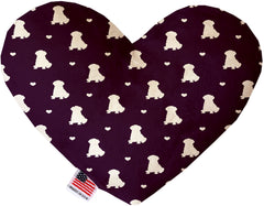 Purple Puppy Love Inch Canvas Heart Dog Toy