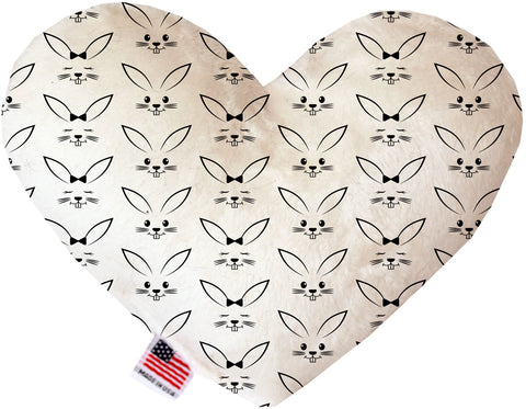 Bunny Face Inch Canvas Heart Dog Toy