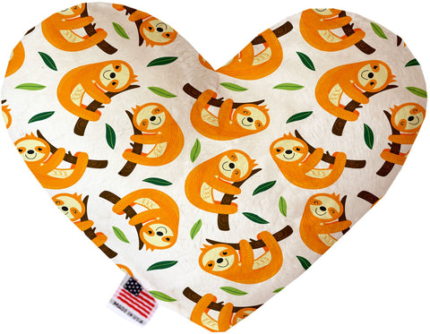 Sleepy Sloths Inch Canvas Heart Dog Toy