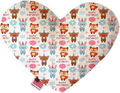 Birthday Buddies Inch Canvas Heart Dog Toy