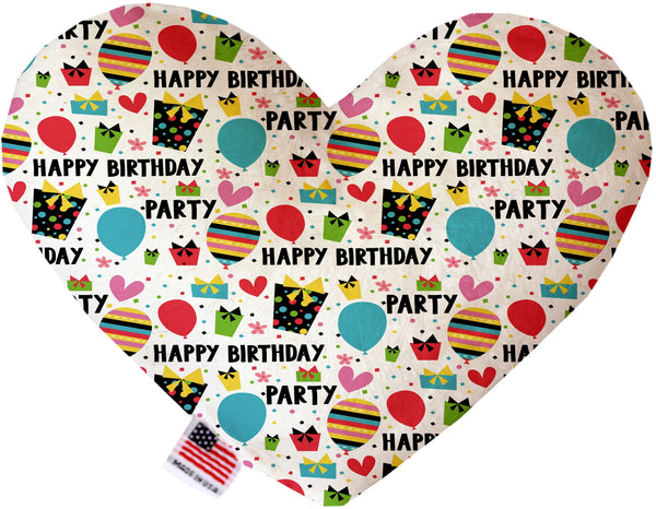 Happy Birthday Inch Canvas Heart Dog Toy