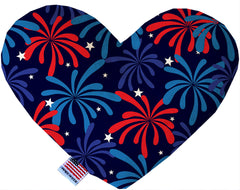 Fireworks Inch Canvas Heart Dog Toy