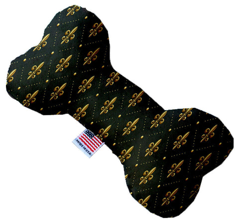 Black And Gold Fleur De Lis Inch Stuffing Free Bone Dog Toy