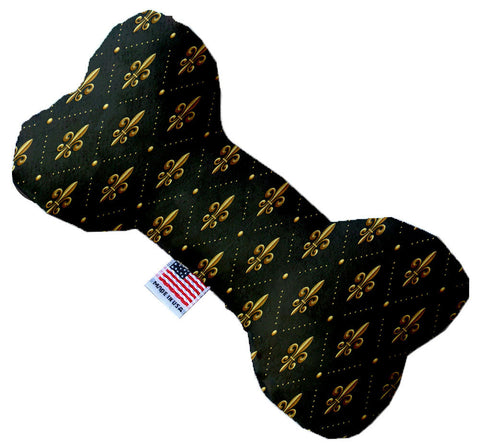 Black And Gold Fleur De Lis Inch Bone Dog Toy