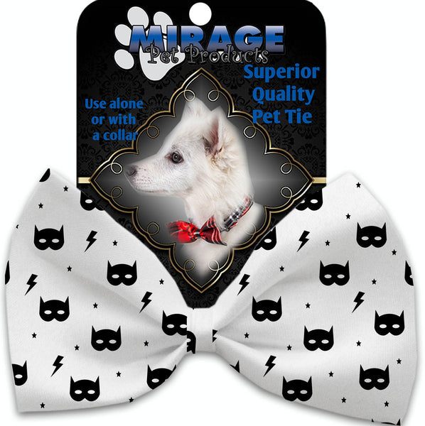 Super Hero Masks Pet Bow Tie Collar Accessory With Velcro