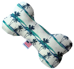 Palm Tree Paradise Inch Canvas Bone Dog Toy