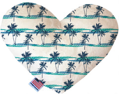 Palm Tree Paradise Inch Canvas Heart Dog Toy