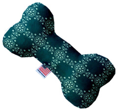 Blue Flowers Inch Canvas Bone Dog Toy