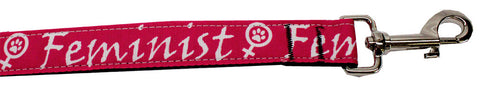 Feminist Nylon Pet Leash 1in By