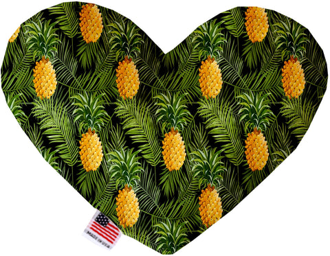 Pineapples In Paradise Inch Canvas Heart Dog Toy