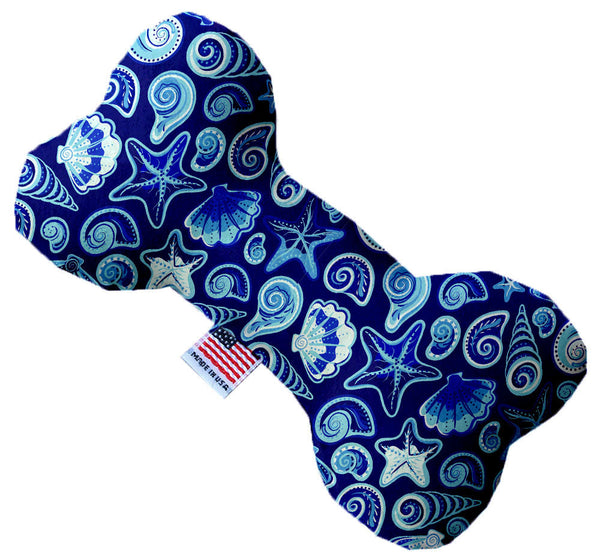 Blue Seashells Inch Canvas Bone Dog Toy