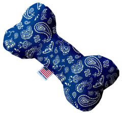 Blue Western Inch Canvas Bone Dog Toy