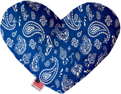 Blue Western Inch Canvas Heart Dog Toy