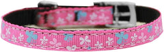 Butterfly Nylon Dog Collar With Classic Buckle 3/8" Size