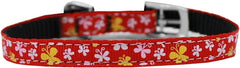 Butterfly Nylon Dog Collar With Classic Buckle 3/8" Size