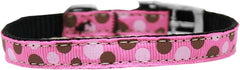 Confetti Dots Nylon Dog Collar With Classic Buckle 3/8" Size