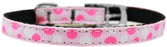 Confetti Dots Nylon Dog Collar With Classic Buckle 3/8" Size