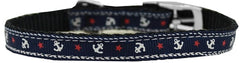 Anchors Nylon Dog Collar With Classic Buckle 3/8" Size