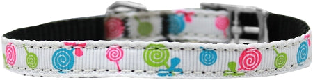 Lollipops Nylon Dog Collar With Classic Buckle 3/8" Size