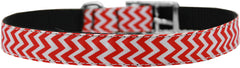 Chevrons Nylon Dog Collar With Classic Buckle 3/4" Size