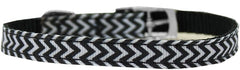 Chevrons Nylon Dog Collar With Classic Buckle 3/8" Size