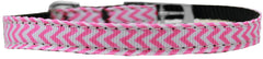 Chevrons Nylon Dog Collar With Classic Buckle 3/8" Size